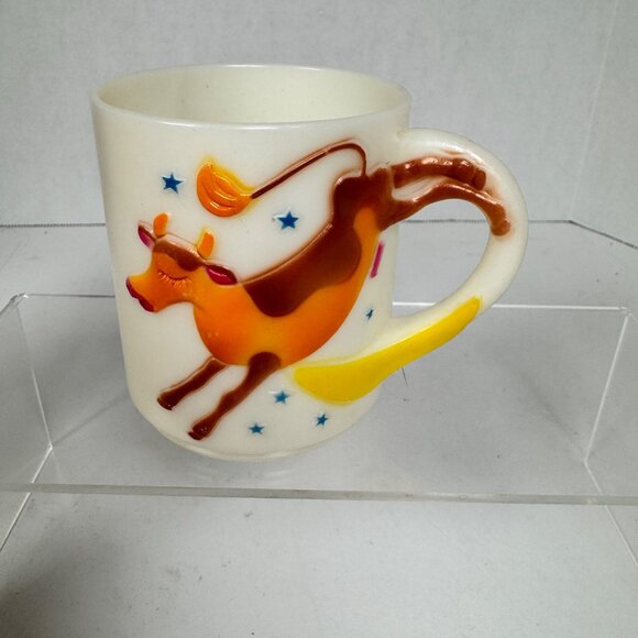 Vintage Spencer Gifts 3D Nursery Rhyme Cups Lot of 4 Plastic Hong Kong 1981 - Picture 8 of 8